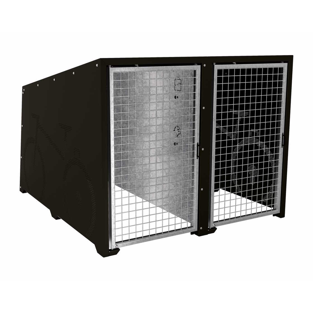 Box à vélos Berlin RAL9005 - Module initial 2 places - Portes en galva - PROCITY - 529450.9005