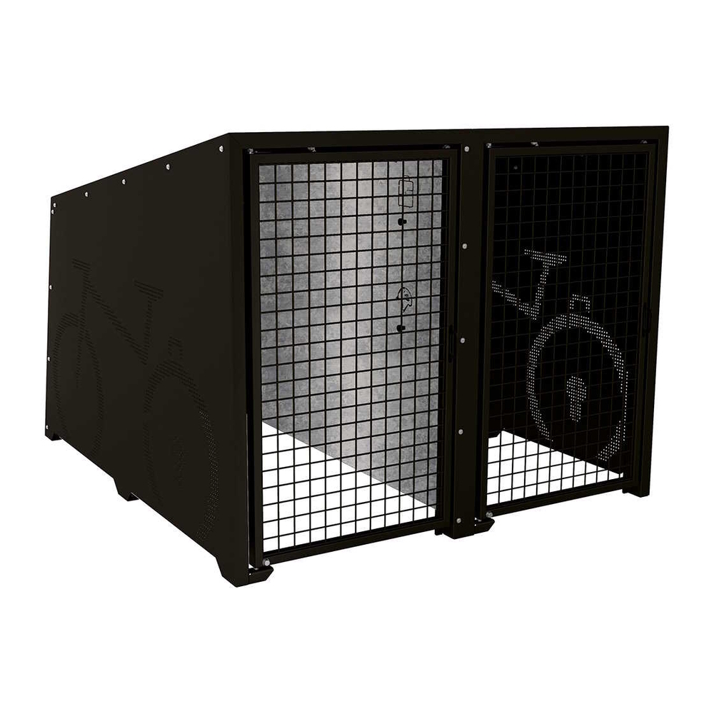 Box à vélos Berlin RAL9005 - Module initial 2 places - Portes peintes - PROCITY - 529451.9005