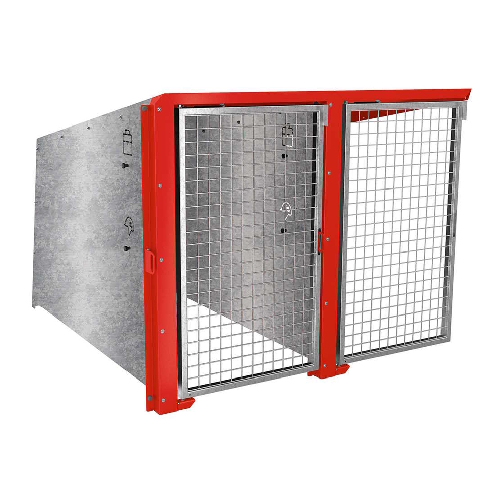 Box à vélos Berlin RAL3020 - Module complémentaire 2 places - Portes en galva - PROCITY - 529452.3020
