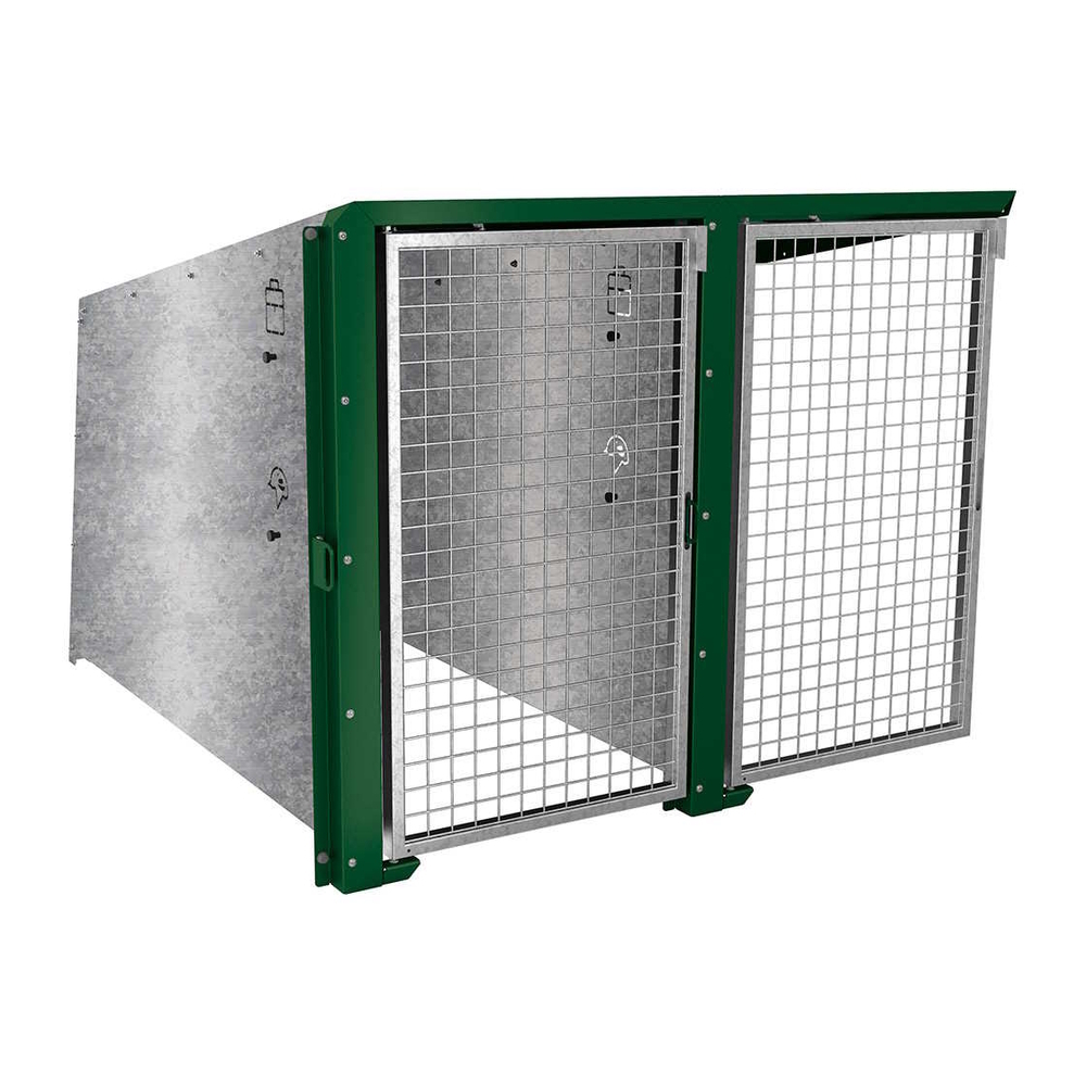 Box à vélos Berlin RAL6005 - Module complémentaire 2 places - Portes en galva - PROCITY - 529452.6005