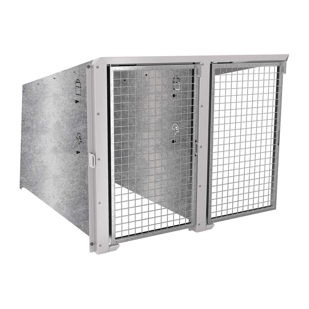 Box à vélos Berlin RAL7044 - Module complémentaire 2 places - Portes en galva - PROCITY - 529452.7044