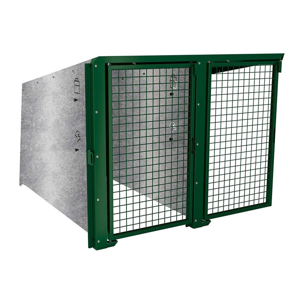 Box à vélos Berlin RAL6005 - Module complémentaire 2 places - Portes peintes - PROCITY - 529453.6005