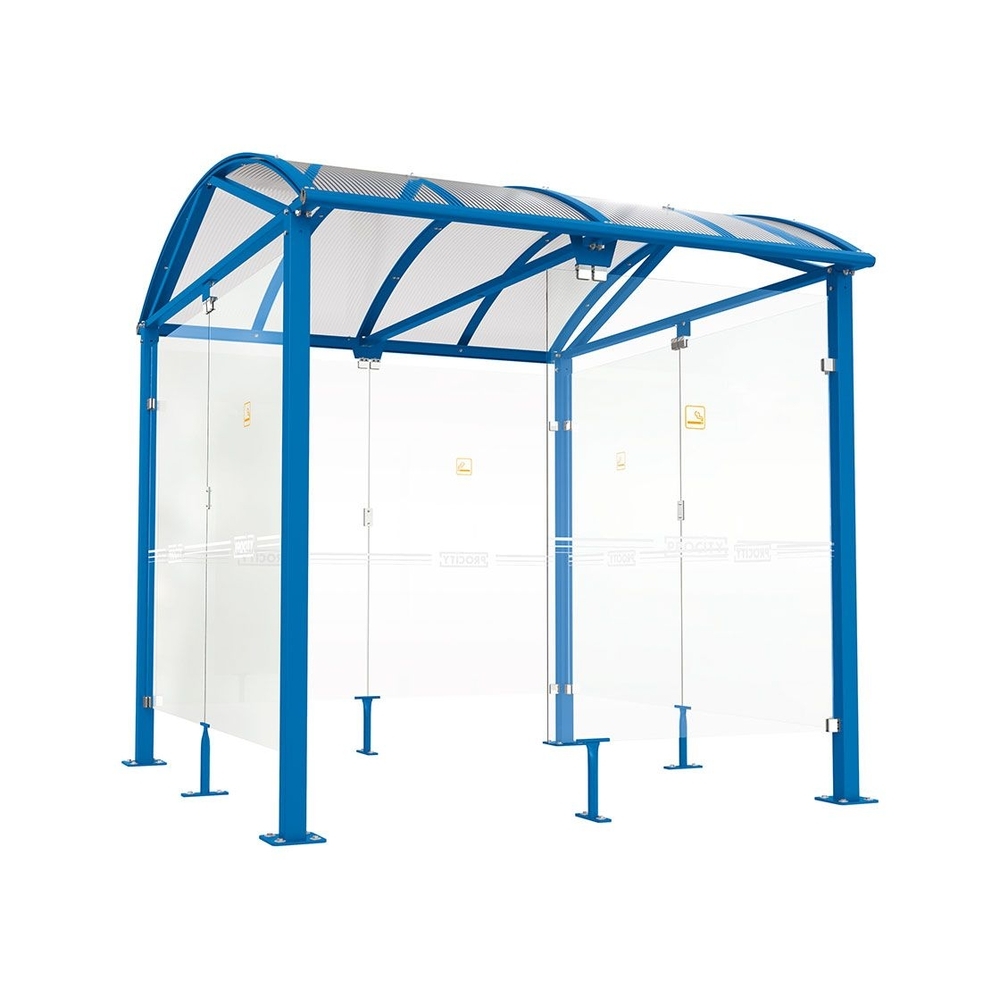 Abri fumeurs Voûte L RAL5010 - 2500 mm - PROCITY - 529520.5010