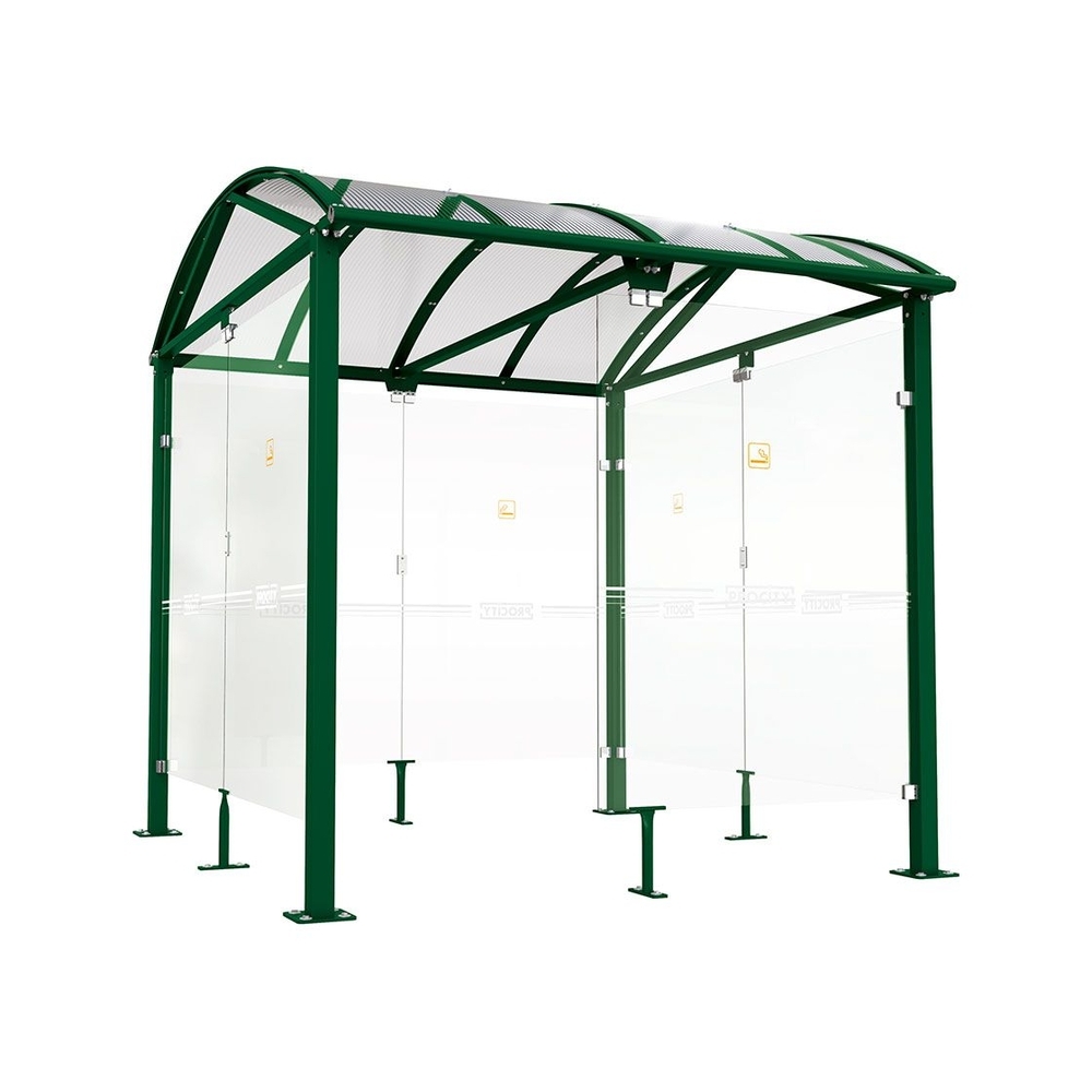 Abri fumeurs Voûte L RAL6005 - 2500 mm - PROCITY - 529520.6005