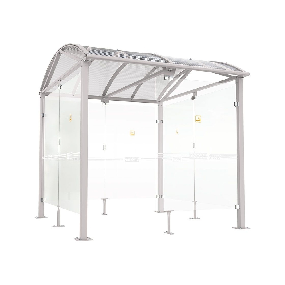 Abri fumeurs Voûte L RAL7044 - 2500 mm - PROCITY - 529520.7044