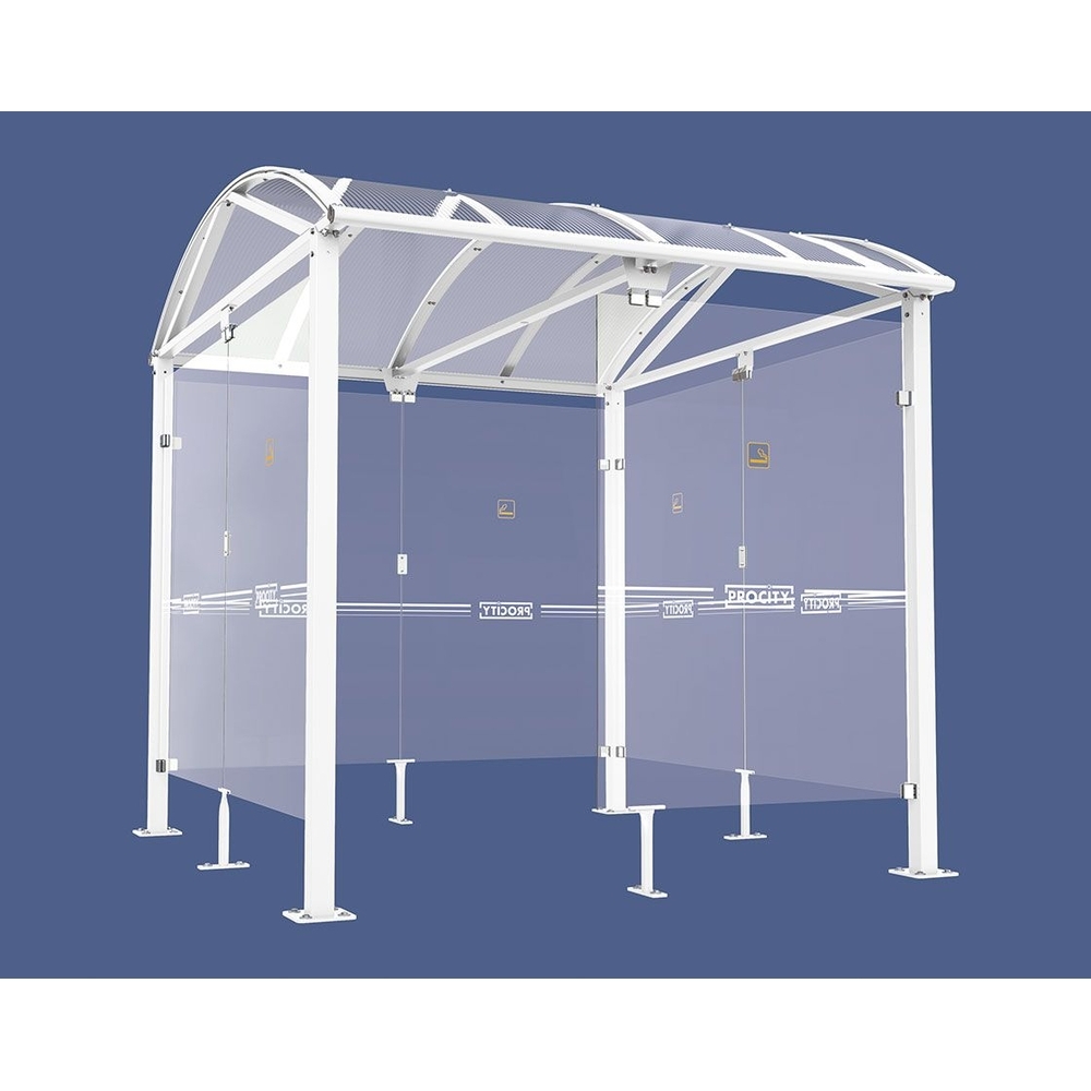 Abri fumeurs Voûte L RAL9010 - 2500 mm - PROCITY - 529520.9010
