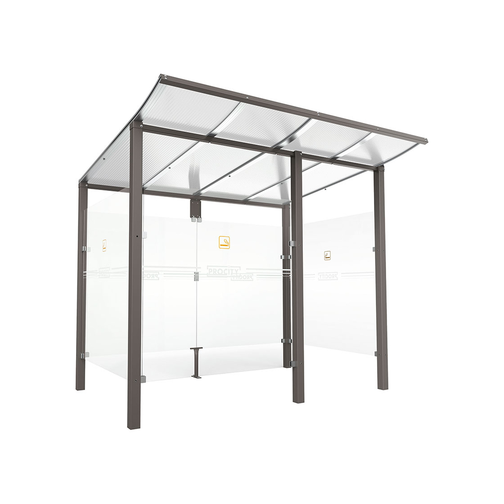 Abri fumeurs Modulo Gris PROCITY - 529570.GPRO