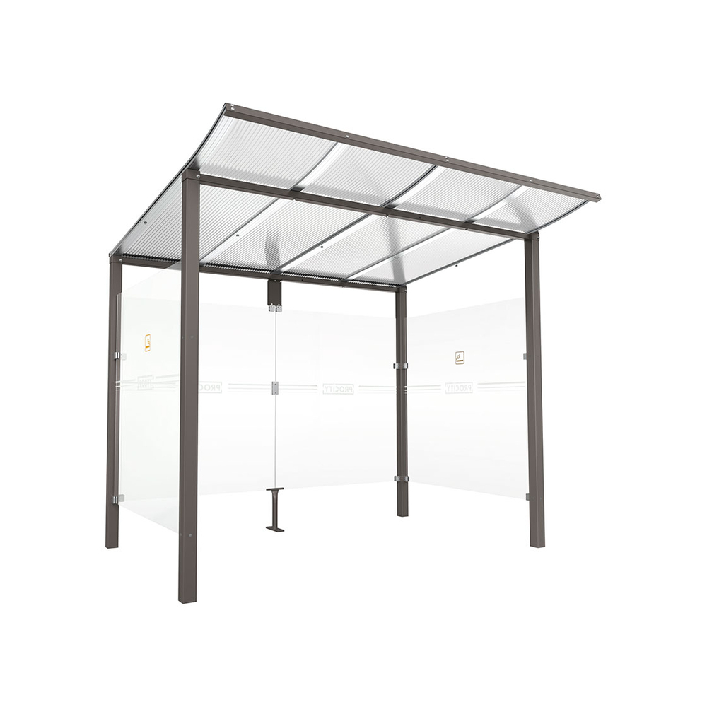 Abri fumeurs Modulo Gris PROCITY - 529572.GPRO