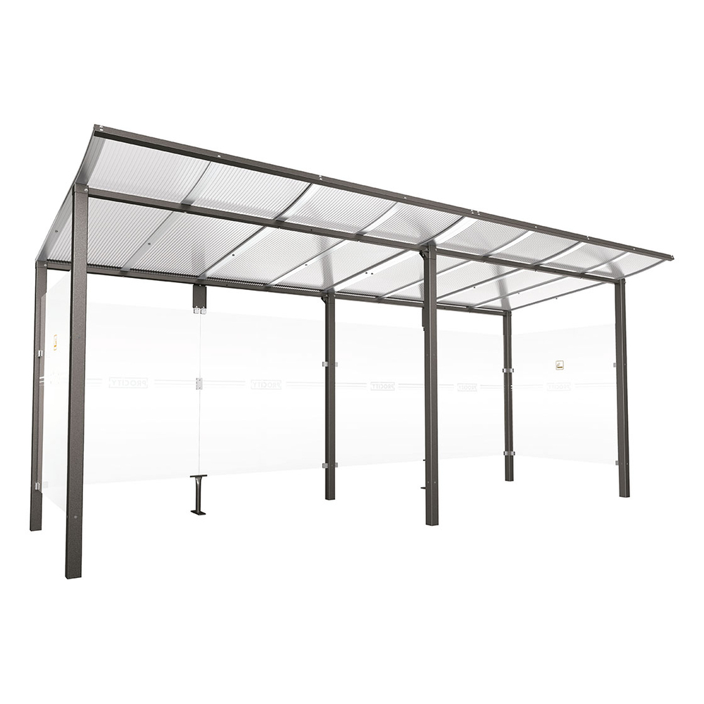 Abri fumeurs Modulo Gris PROCITY - 529573.GPRO