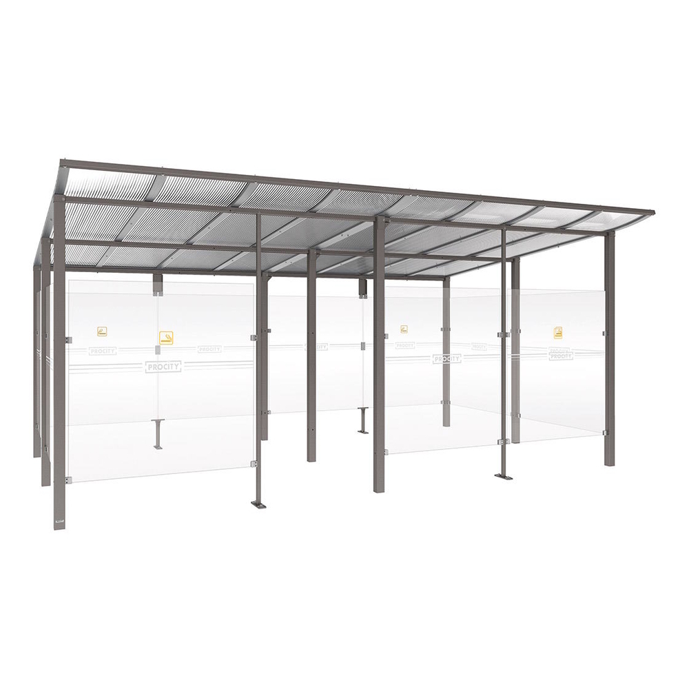 Abri fumeurs Modulo Gris PROCITY - 529575.GPRO