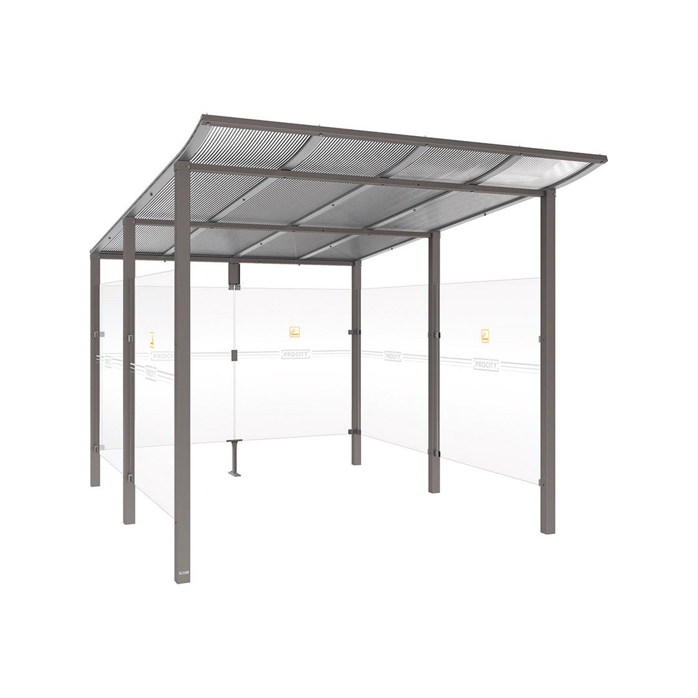 Abri fumeurs Modulo Gris PROCITY - 529576.GPRO