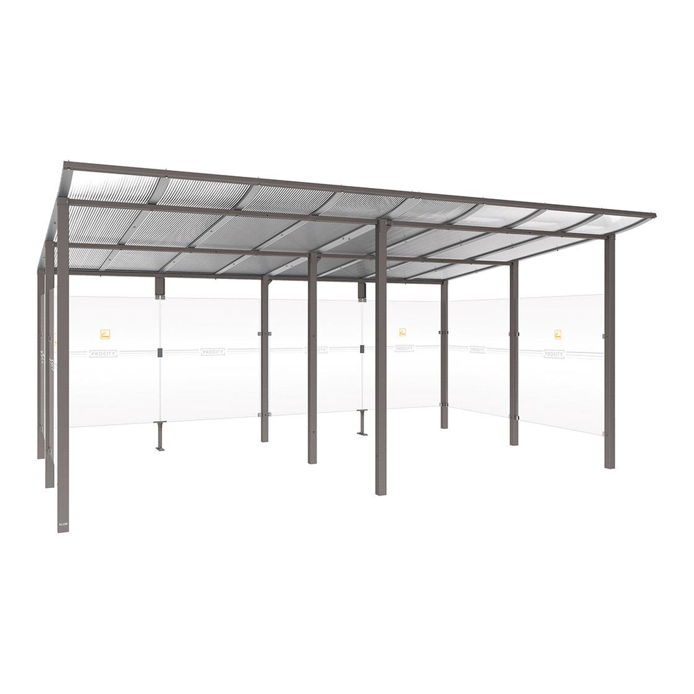 Abri fumeurs Modulo Gris PROCITY - 529577.GPRO