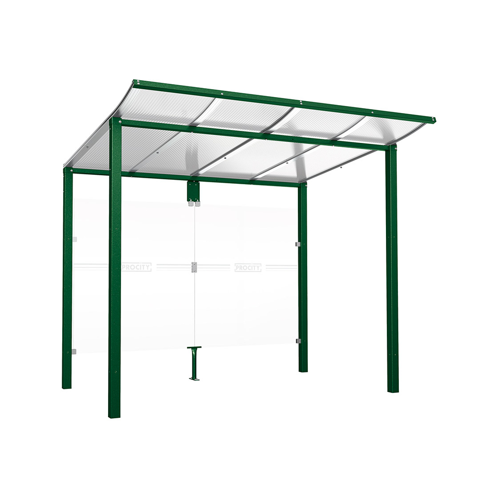 Station bus Modulo RAL6005 - 2500 mm - Sans bardage latéral - Scellement direct - PROCITY - 529674.6005