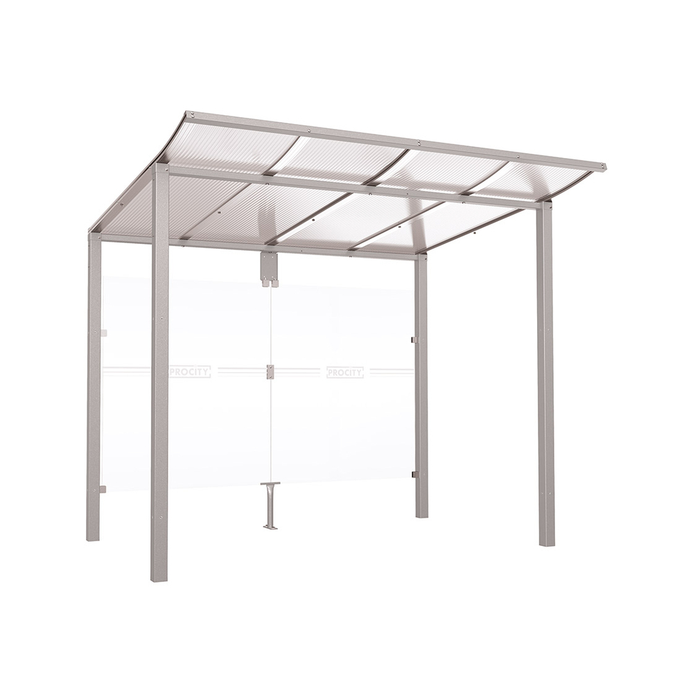 Station bus Modulo RAL7044 - 2500 mm - Sans bardage latéral - Scellement direct - PROCITY - 529674.7044