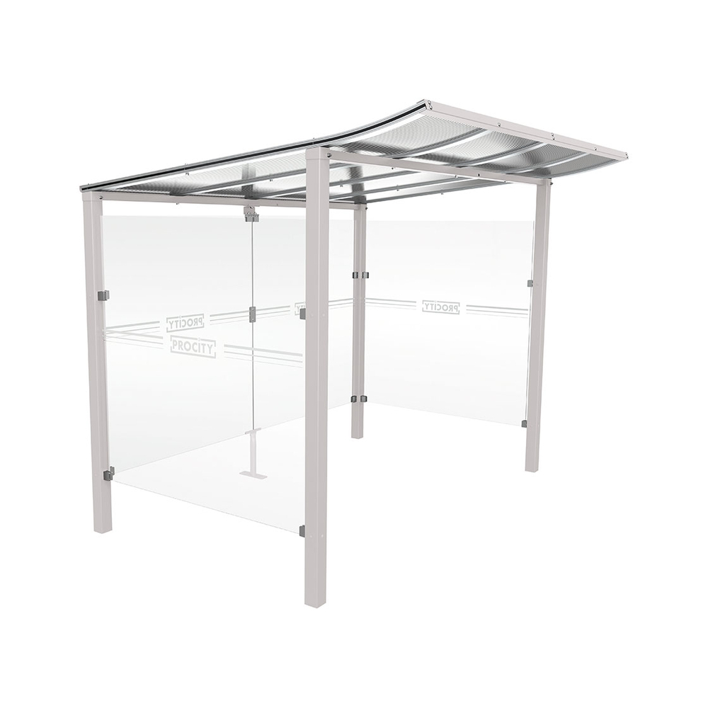 Abri caisse Modulo RAL7044 - 2500 mm - Scellement direct - PROCITY - 529771.7044