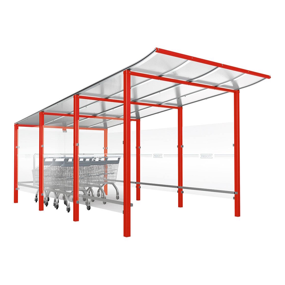 Abri chariots Modulo RAL3020 - Scellement direct - PROCITY - 529777.3020