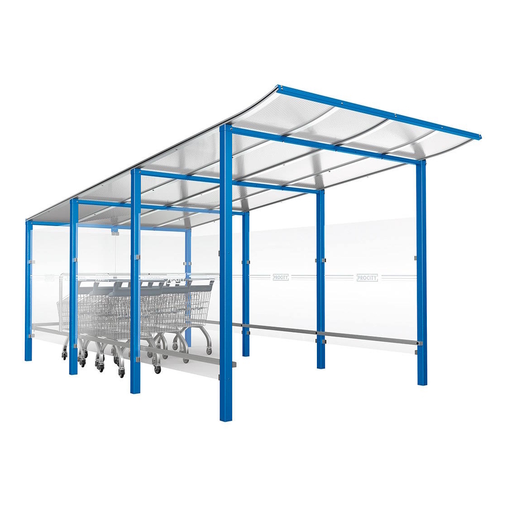 Abri chariots Modulo RAL5010 - Scellement direct - PROCITY - 529777.5010