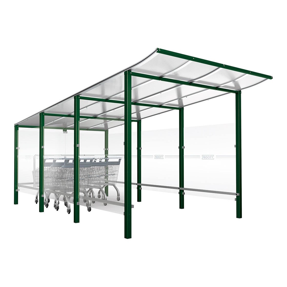 Abri chariots Modulo RAL6005 - Scellement direct - PROCITY - 529777.6005
