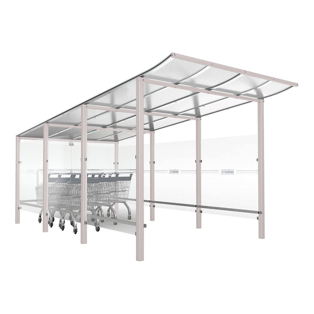 Abri chariots Modulo RAL7044 - Scellement direct - PROCITY - 529777.7044