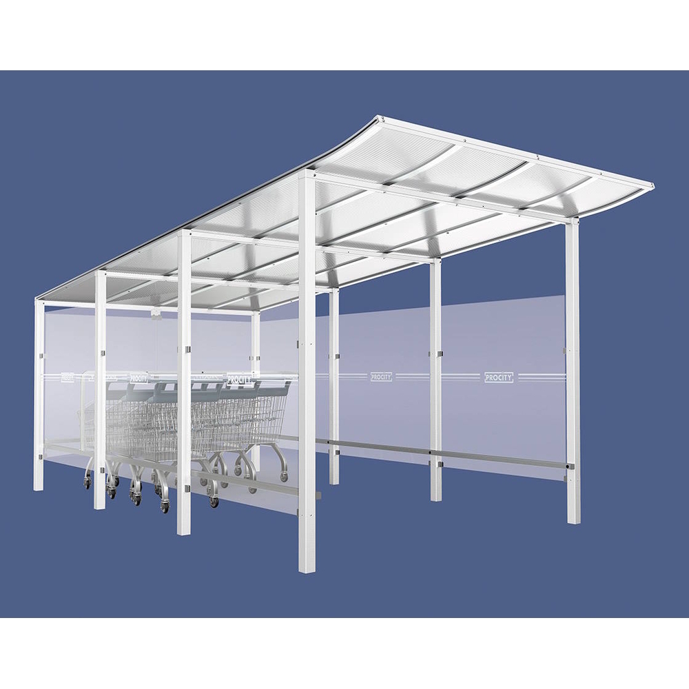 Abri chariots Modulo RAL9010 - Scellement direct - PROCITY - 529777.9010
