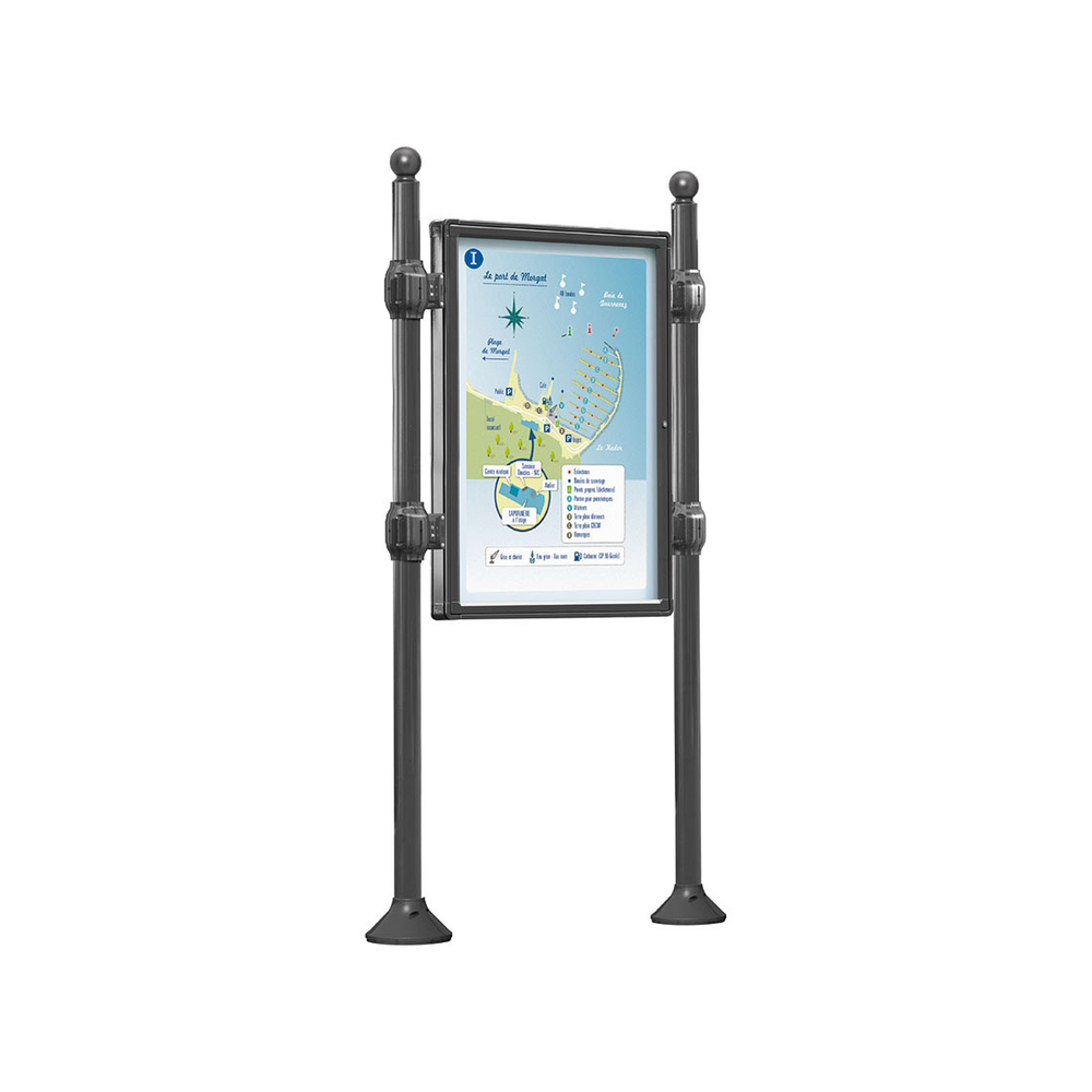 Panneau-vitrines d'information Boule Gris PROCITY - 530102.GPRO