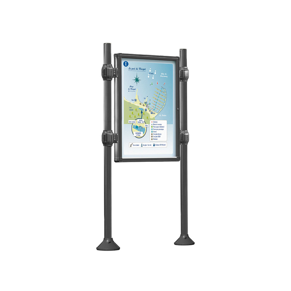 Panneau-vitrines d'information Inox brossé Gris PROCITY - 540109.GPRO