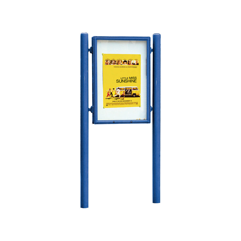 Panneau-vitrine Carrefour RAL5010 - Double face - 1255x900mm - PROCITY - 570100.5010
