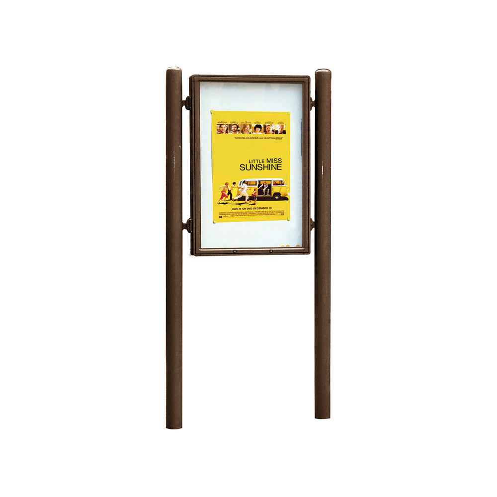 Panneau-vitrine Carrefour RAL8017 - Double face - 1255x900mm - PROCITY - 570100.8017