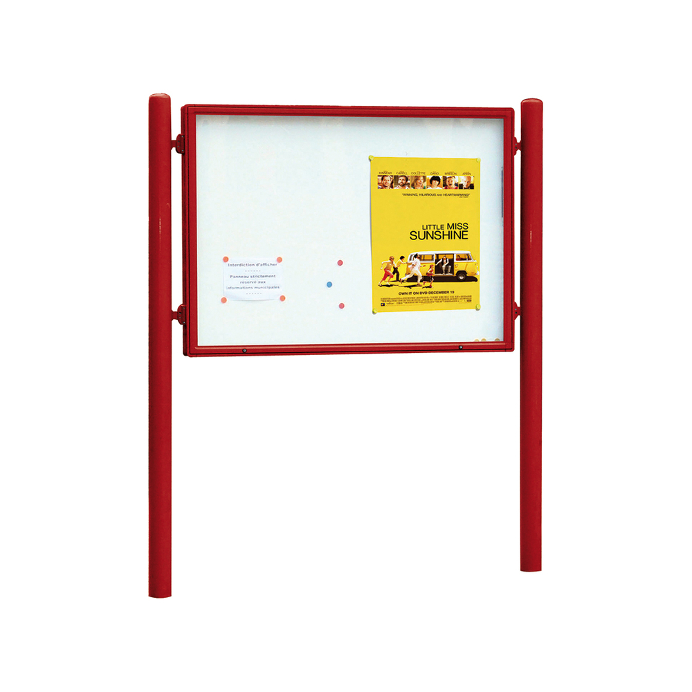 Panneau-vitrine Carrefour RAL3004 - Double face - 1255x1700mm - PROCITY - 571100.3004