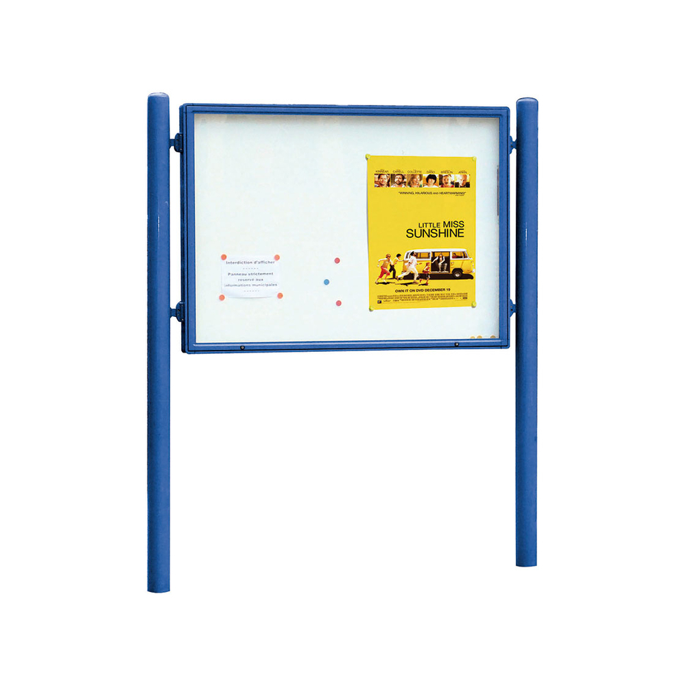 Panneau-vitrine Carrefour RAL5010 - Double face - 1255x1700mm - PROCITY - 571100.5010