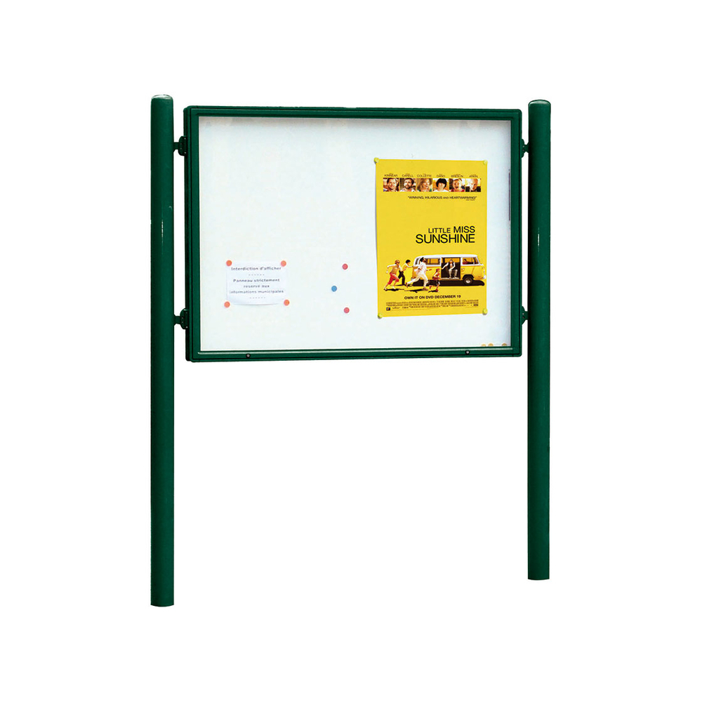Panneau-vitrine Carrefour RAL6005 - Double face - 1255x1700mm - PROCITY - 571100.6005