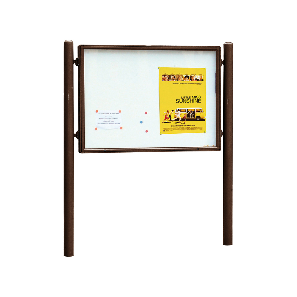 Panneau-vitrine Carrefour RAL8017 - Double face - 1255x1700mm - PROCITY - 571100.8017