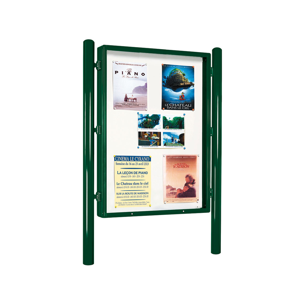 Panneau-vitrine Carrefour RAL6005 - Double face - 1700x1255mm - PROCITY - 572100.6005