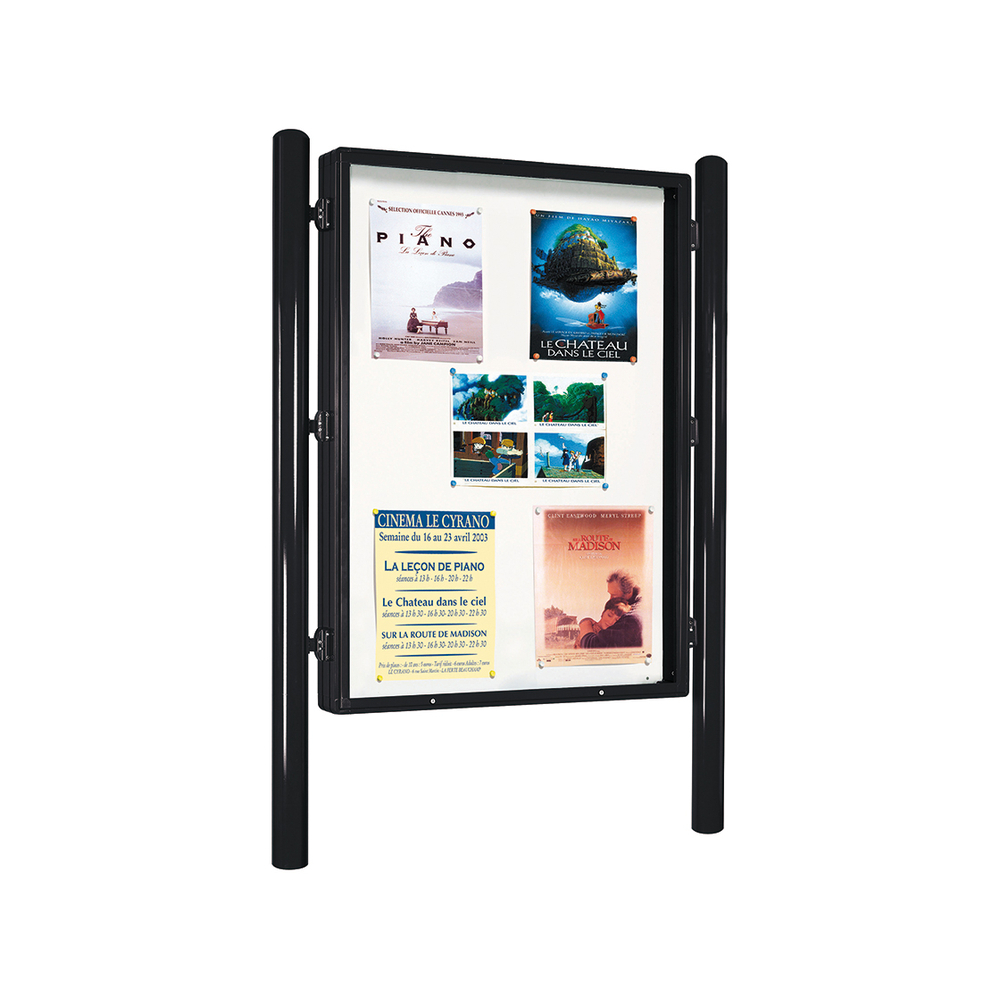Panneau-vitrine Carrefour RAL9005 - Double face - 1700x1255mm - PROCITY - 572100.9005