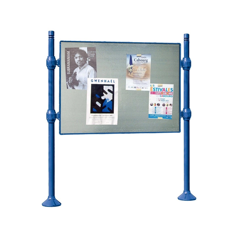 Panneau d'affichage libre City RAL5010 - 870x1225 - Module initial - Sans bandeau-titre - PROCITY - 591010.5010