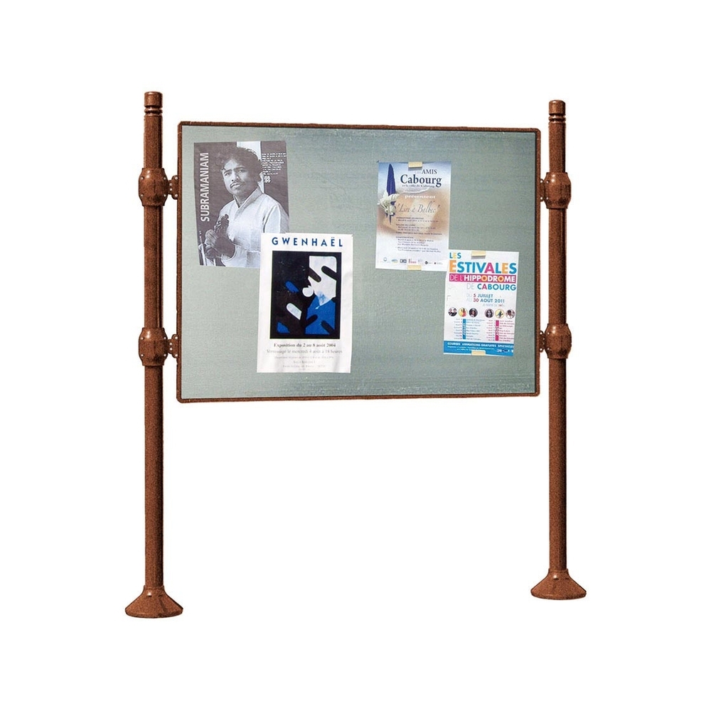 Panneau d'affichage libre City Aspect Corten - 870x1225 - Module initial - Sans bandeau-titre - PROCITY - 591010.S025