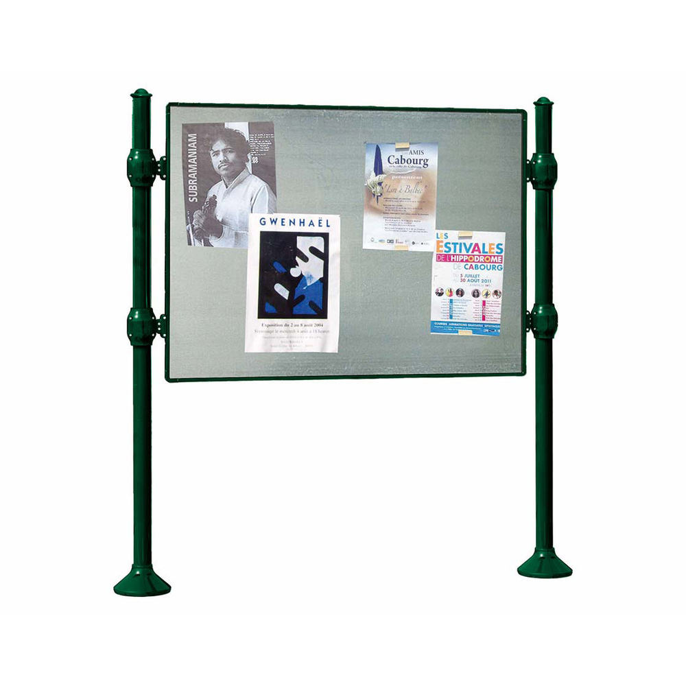 Panneau d'affichage libre Agora RAL6005 - 870x1225 - Module initial - Sans bandeau-titre - PROCITY - 591011.6005