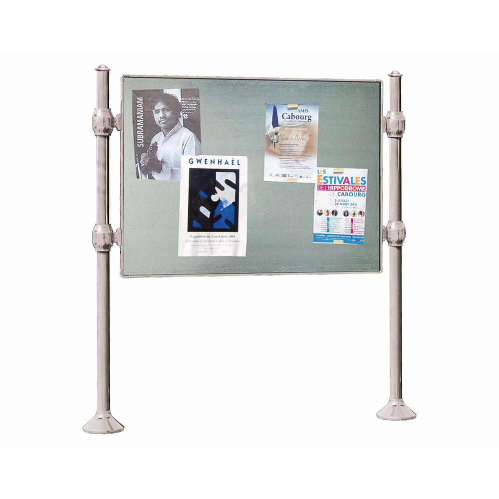 Panneau d'affichage libre Agora RAL7044 - 870x1225 - Module initial - Sans bandeau-titre - PROCITY - 591011.7044