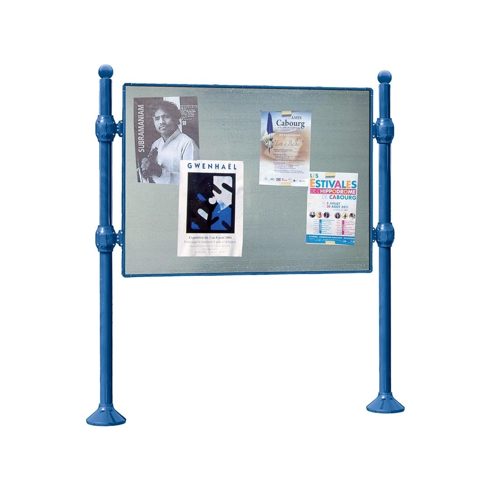Panneau d'affichage libre Boule RAL5010 - 870x1225 - Module initial - Sans bandeau-titre - PROCITY - 591012.5010