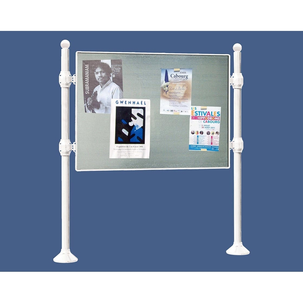 Panneau d'affichage libre Boule RAL9010 - 870x1225 - Module initial - Sans bandeau-titre - PROCITY - 591012.9010