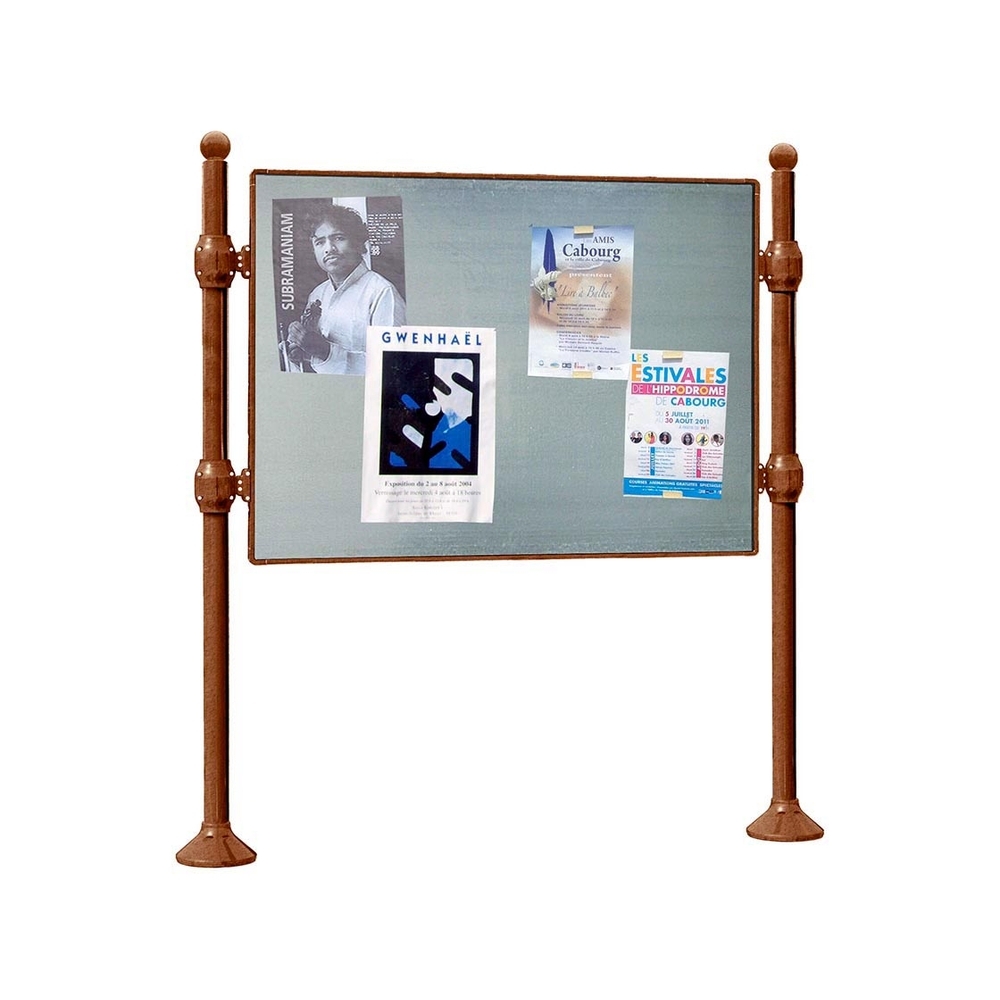 Panneau d'affichage libre Boule Aspect Corten - 870x1225 - Module initial - Sans bandeau-titre - PROCITY - 591012.S025