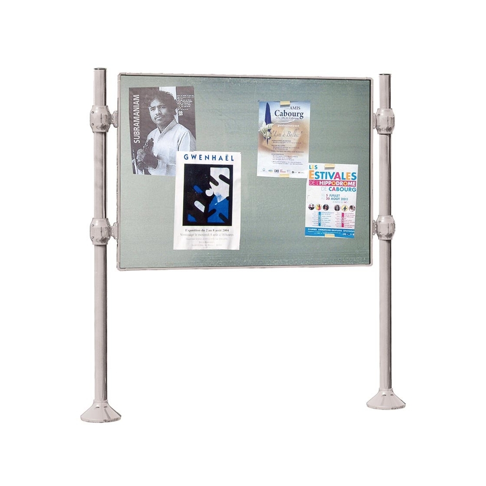 Panneau d'affichage libre Inox brossé RAL7044 - 870x1225 - Module initial - Sans bandeau-titre - PROCITY - 591019.7044