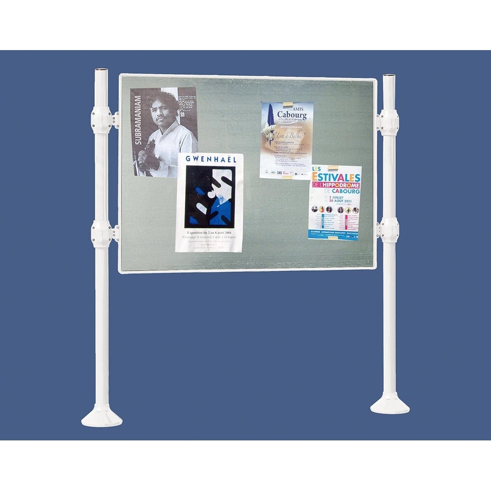 Panneau d'affichage libre Inox brossé RAL9010 - 870x1225 - Module initial - Sans bandeau-titre - PROCITY - 591019.9010