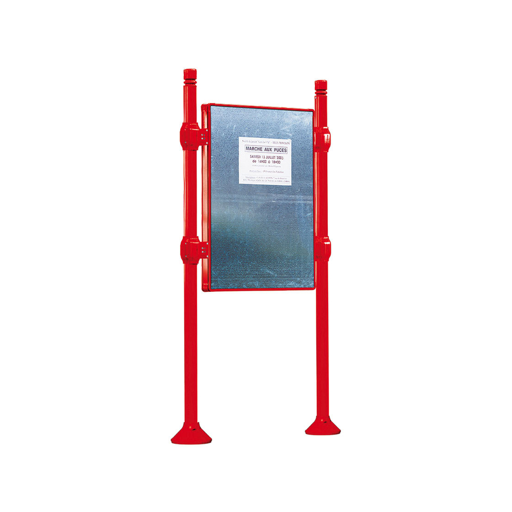 Panneau d'affichage libre City RAL3020 - 1225x870 - Module initial - Sans bandeau-titre - PROCITY - 591040.3020