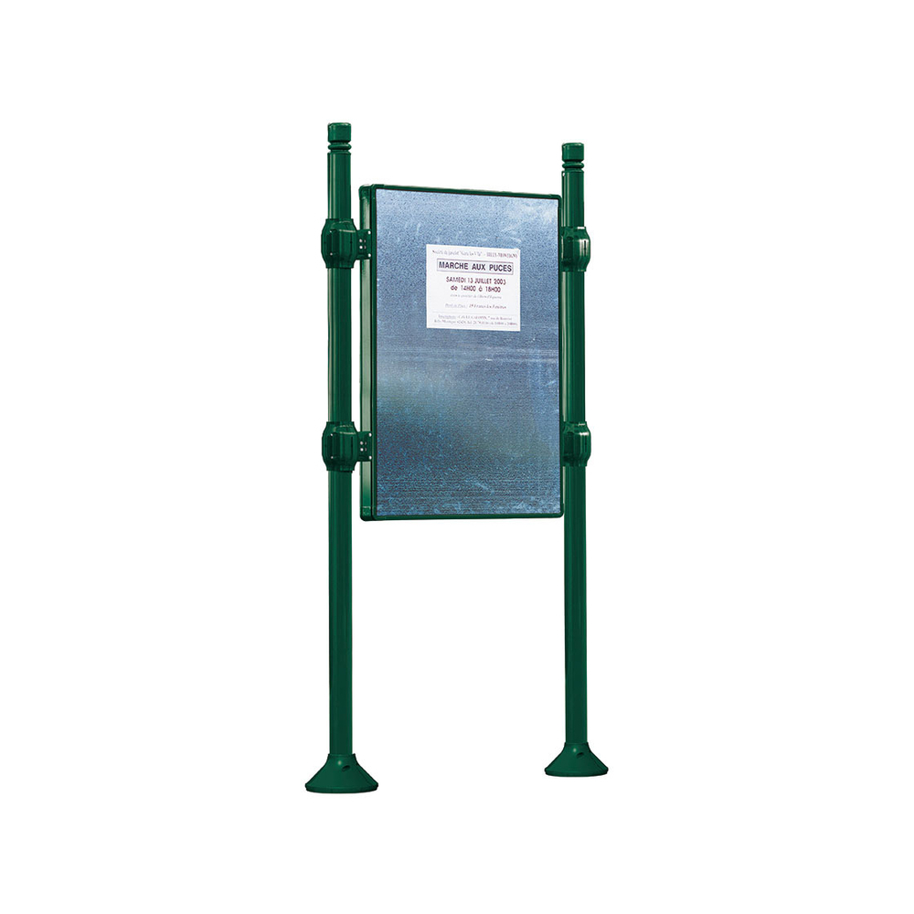 Panneau d'affichage libre City RAL6005 - 1225x870 - Module initial - Sans bandeau-titre - PROCITY - 591040.6005