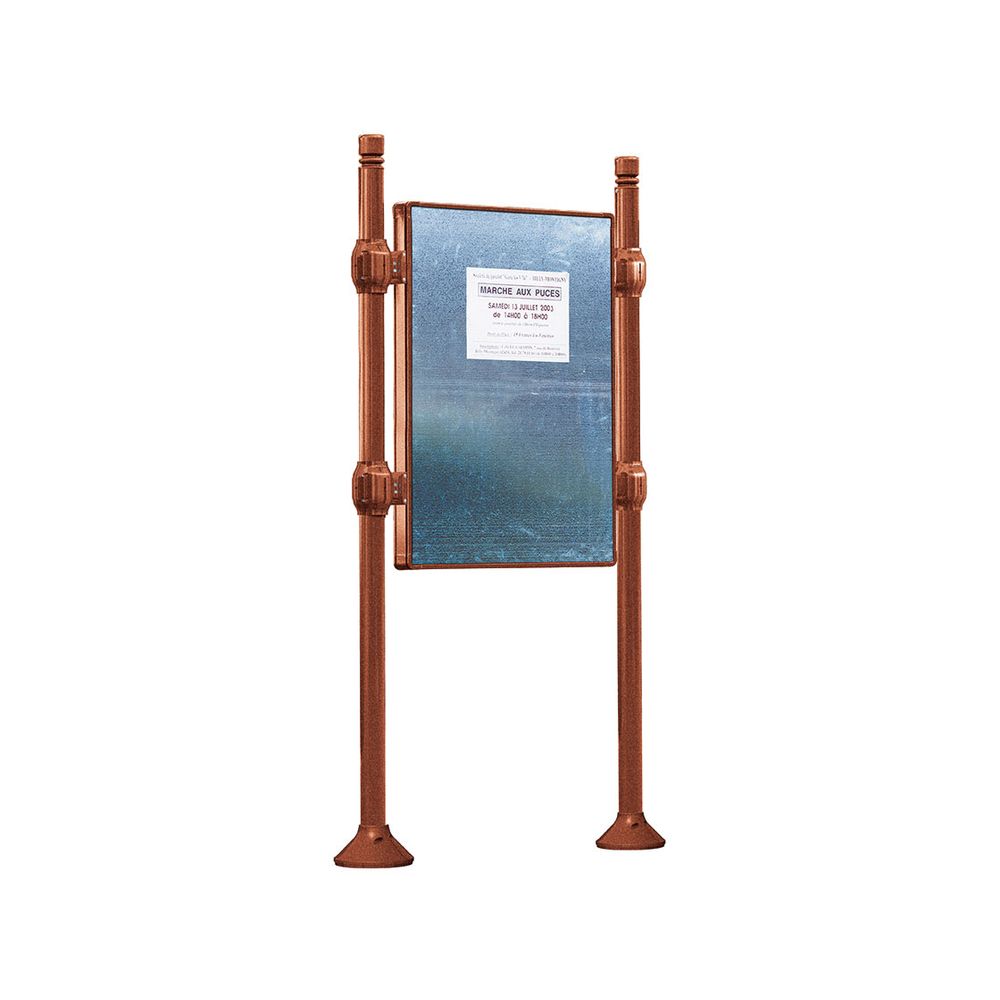 Panneau d'affichage libre City Aspect Corten - 1225x870 - Module initial - Sans bandeau-titre - PROCITY - 591040.S025