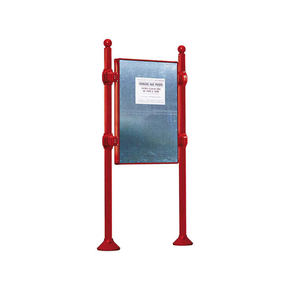 Panneau d'affichage libre Boule RAL3004 - 1225x870 - Module initial - Sans bandeau-titre - PROCITY - 591042.3004