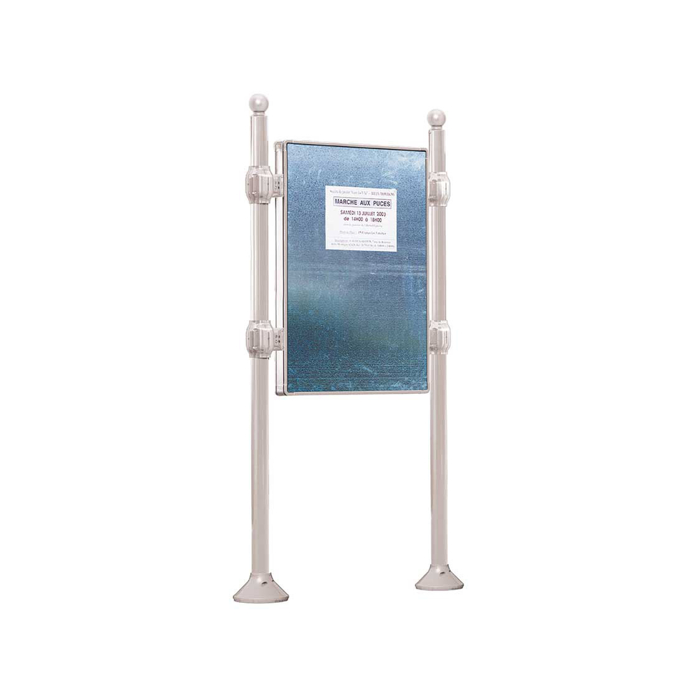 Panneau d'affichage libre Boule RAL7044 - 1225x870 - Module initial - Sans bandeau-titre - PROCITY - 591042.7044
