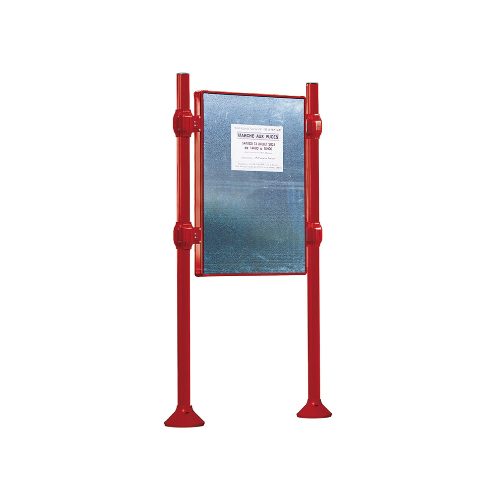 Panneau d'affichage libre Inox brossé RAL3004 - 1225x870 - Module initial - Sans bandeau-titre - PROCITY - 591049.3004
