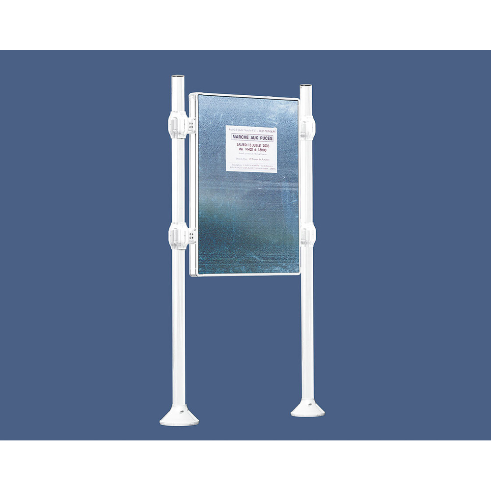 Panneau d'affichage libre Inox brossé RAL9010 - 1225x870 - Module initial - Sans bandeau-titre - PROCITY - 591049.9010